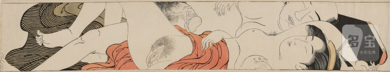 Attributed to Torii Kiyonaga (1752-1815) | Scroll for the Sleeve (Sode no maki) | Edo period, late 18th century - 图4